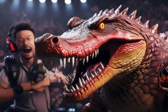 电竞比赛爆笑瞬间：鳄鱼英雄红怒W技能失误上演“食堂开饭”，游戏搞笑失误引爆全网狂欢